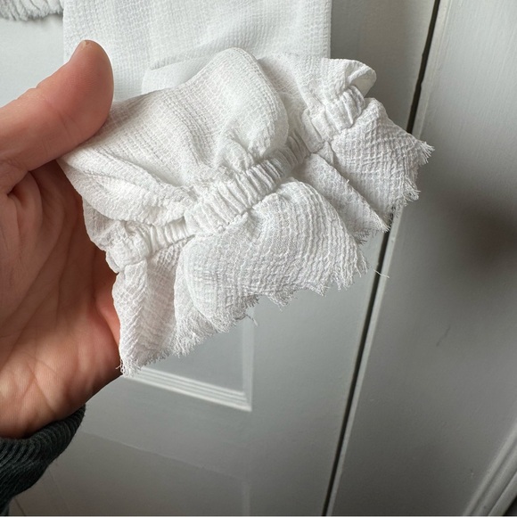 Free People Solid Lolita Coastal Boho Blouse White Size Large - Picture 10 of 16